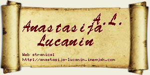Anastasija Lučanin vizit kartica
